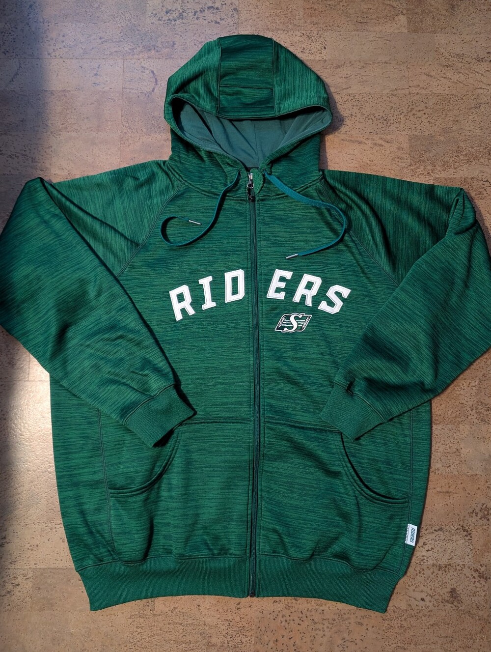Saskatchewan Roughriders RiderStore CFL Men's XL Zip Up Hooded Sweatshirt Hoodie